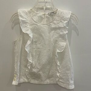 Madewell white sleeveless top size small